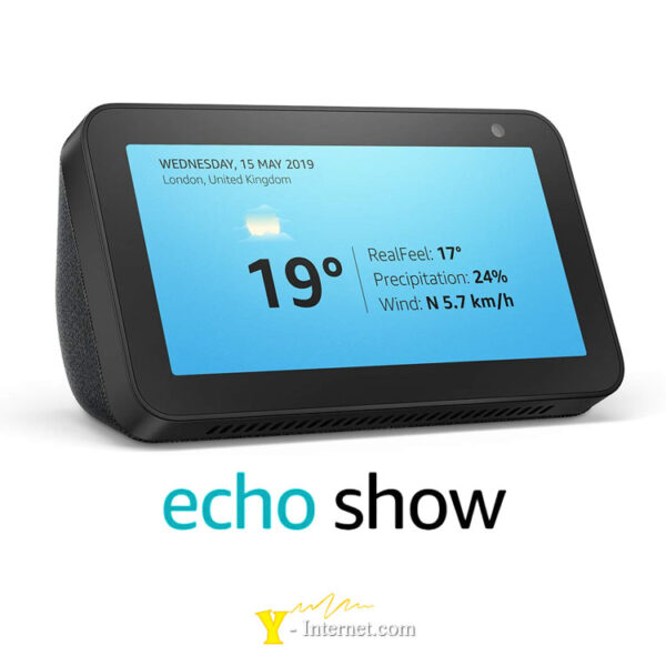 Echo Show 5 Compact Smart Display Alexa Black Y-Internet Smart Home & Security P01